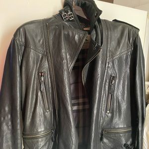 burberry london leather jacket